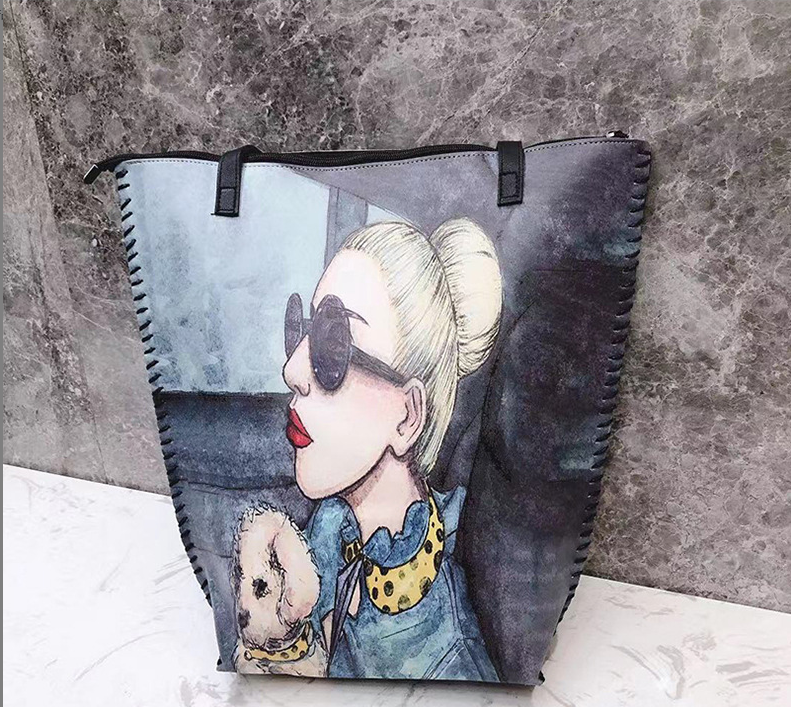 Ladies retro ethnic style shoulder shopping bag