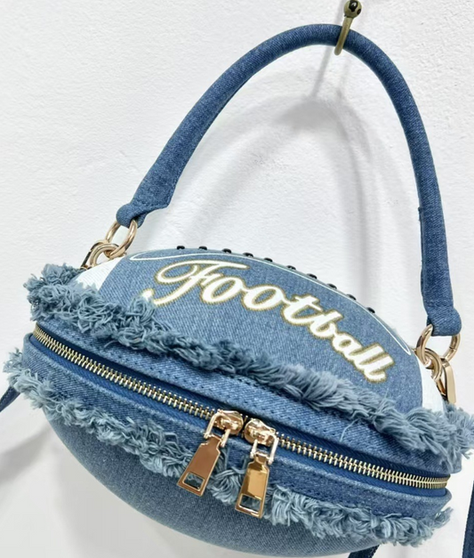 2025 new fashion trend personalized creative denim rugby crossbody handbag